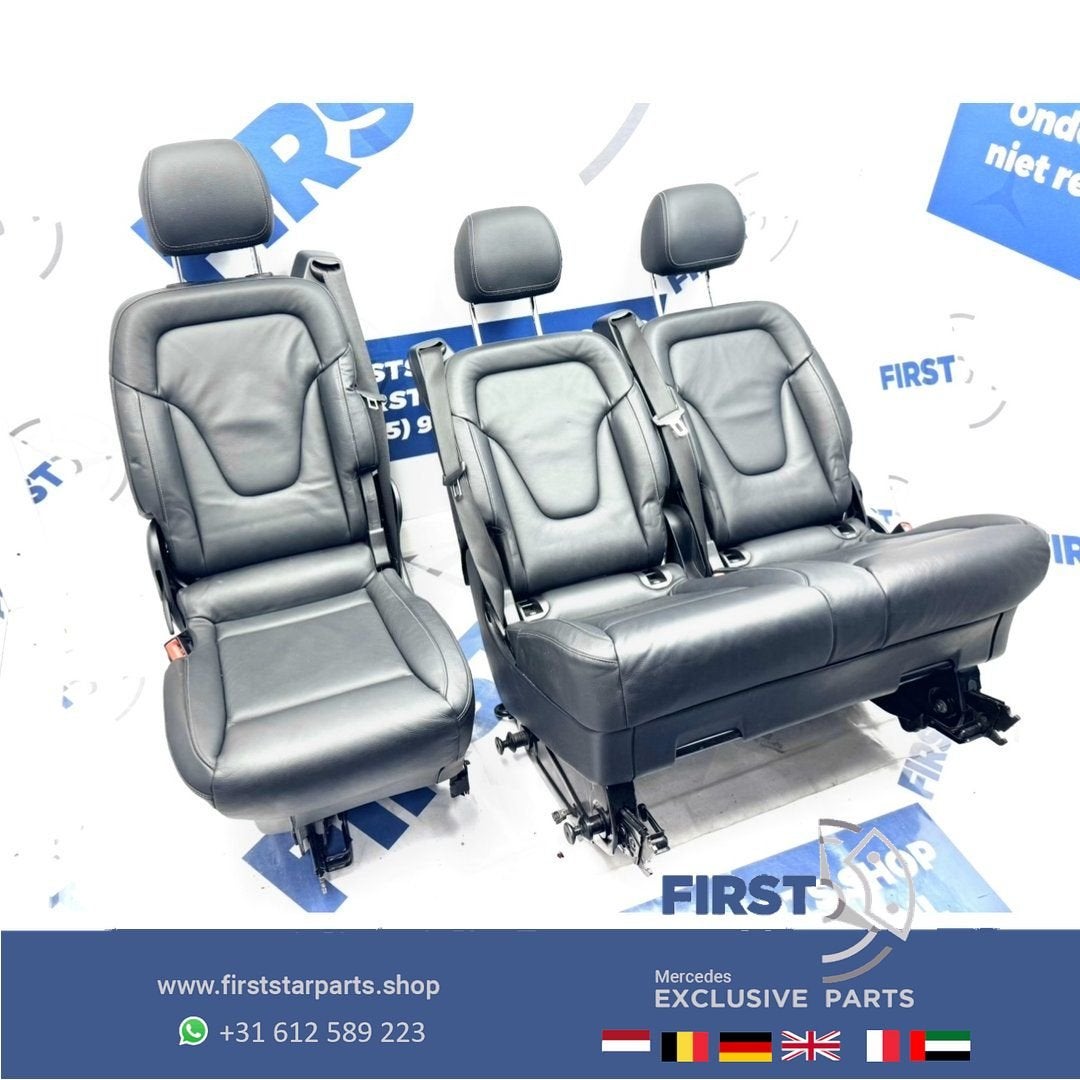 W447 VITO / V KLASSE ACHTERBANK ZWART LEER interieur Mercede, Auto-onderdelen, Gebruikt, -, Ophalen of Verzenden, -