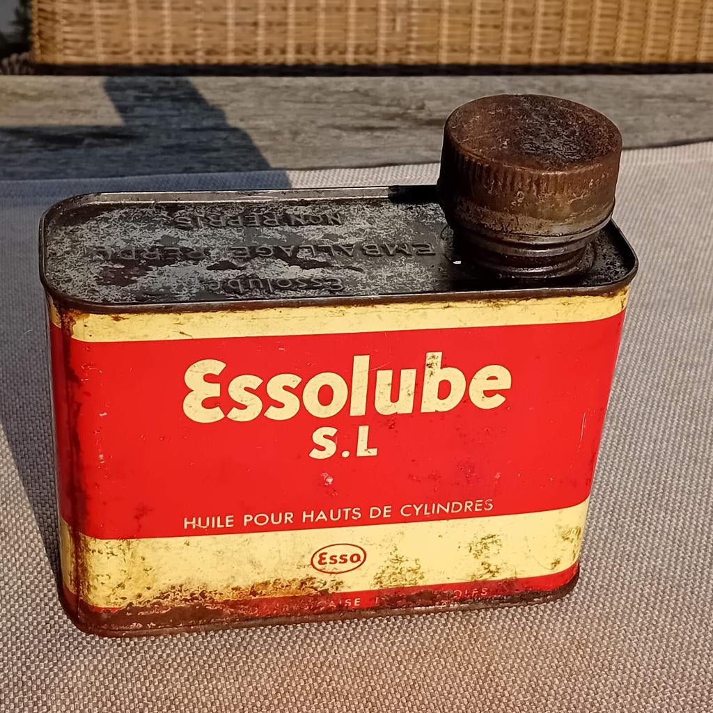 Bidon à huile vintage ESSOLUBE, Enlèvement ou Envoi, Utilisé