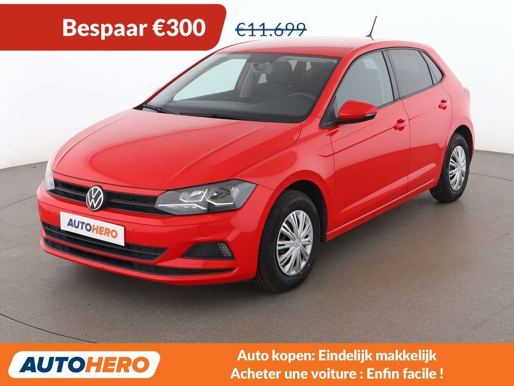 Volkswagen Polo 1.0 Trendline (année de construction 2021), Autos, Rouge, 80 ch, Euro 6, Boîte manuelle