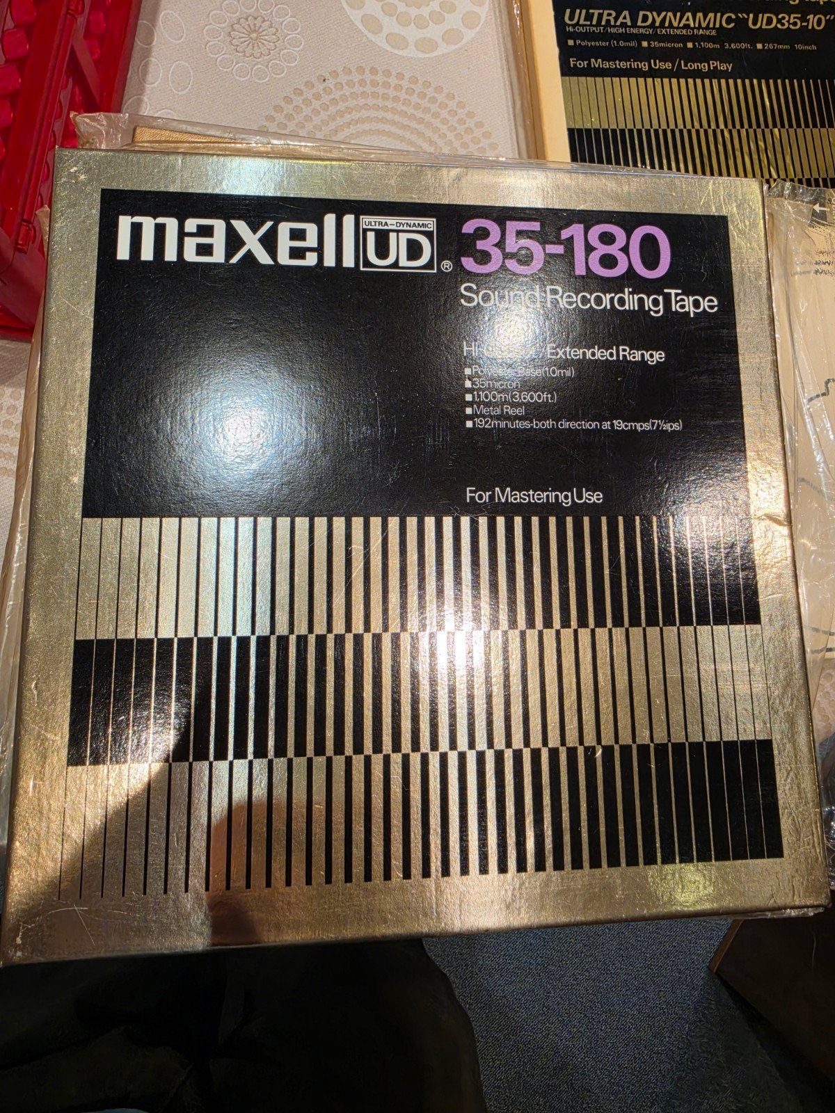 Groot lot professionele open-reel audiobanden – Maxell UD XL, Enlèvement