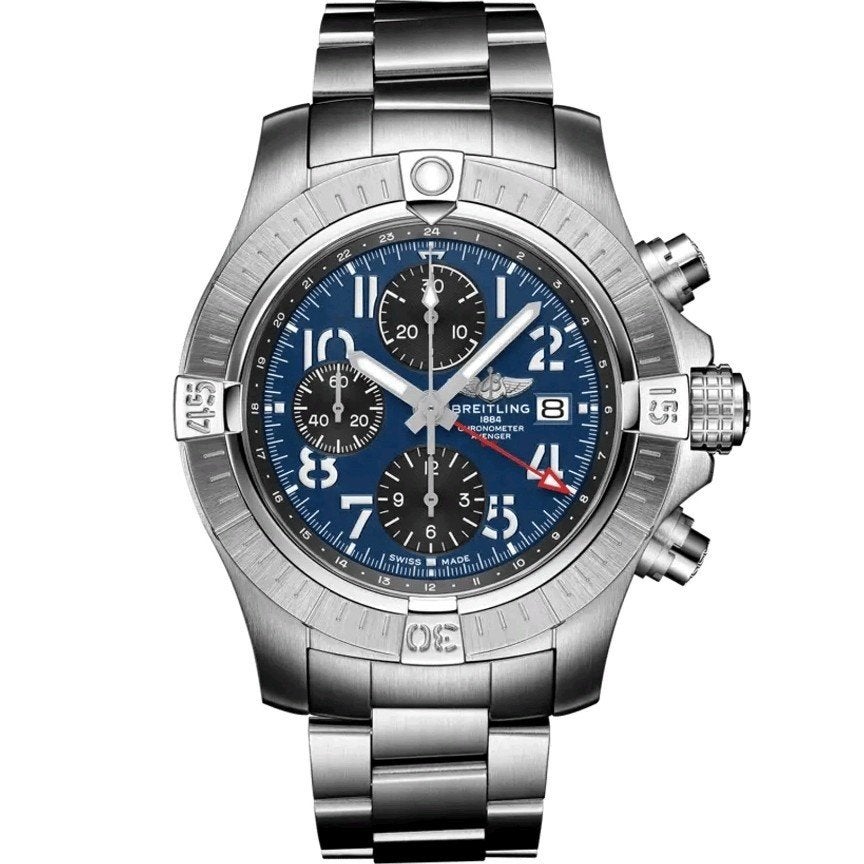Breitling Avenger Chronograph GMT 45 A24315 – Blue Dial, Ophalen, Breitling