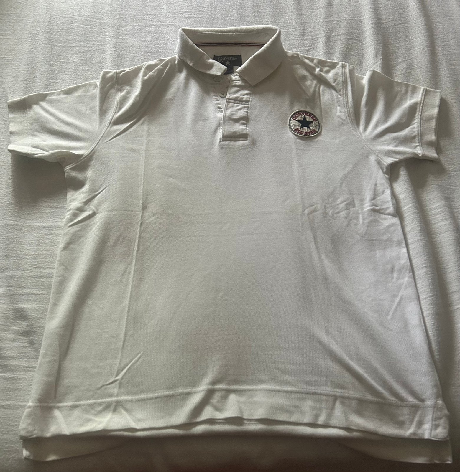 Polo Converse, Enlèvement ou Envoi, Comme neuf, Taille 48/50 (M), Blanc