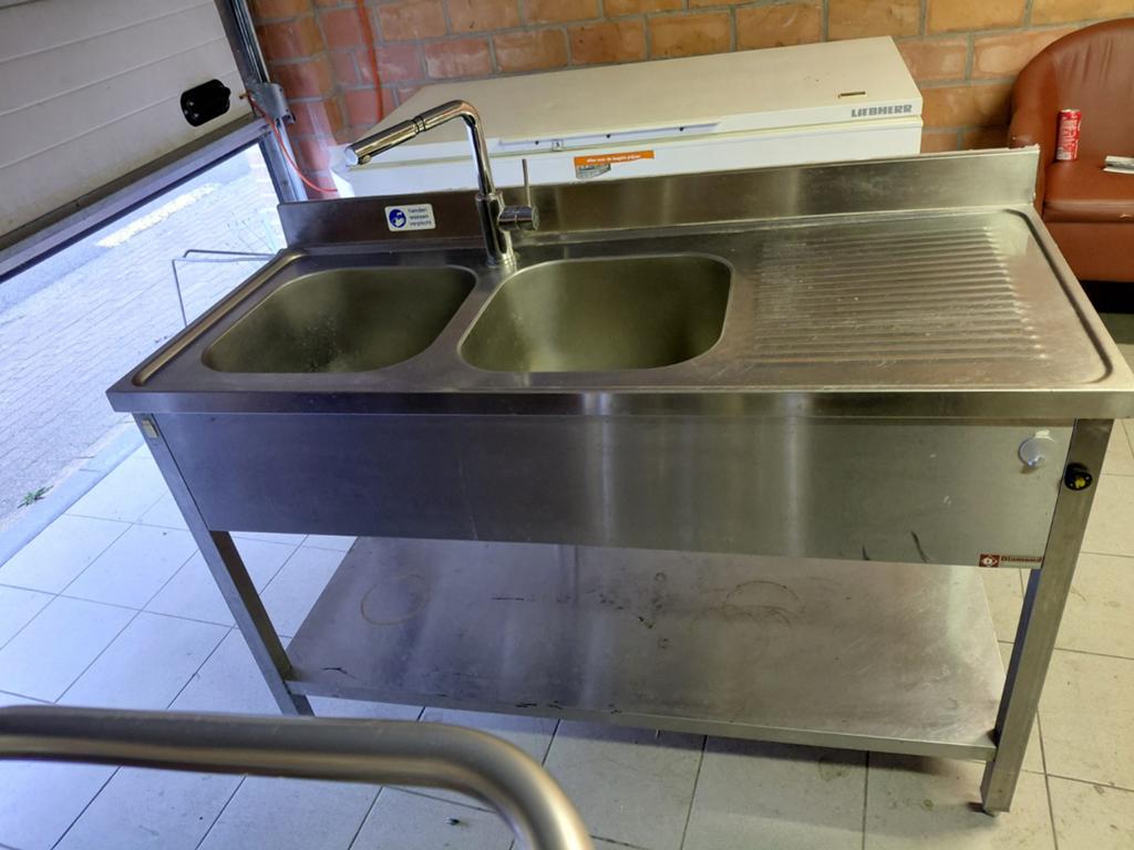 1550 dubbele diamantspoelbak, Ophalen