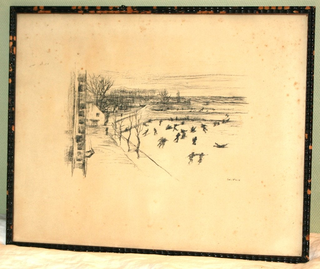 Walter Vaes (1882-1958) - Linosnede, Antiek en Kunst, Kunst | Etsen en Gravures, Ophalen of Verzenden
