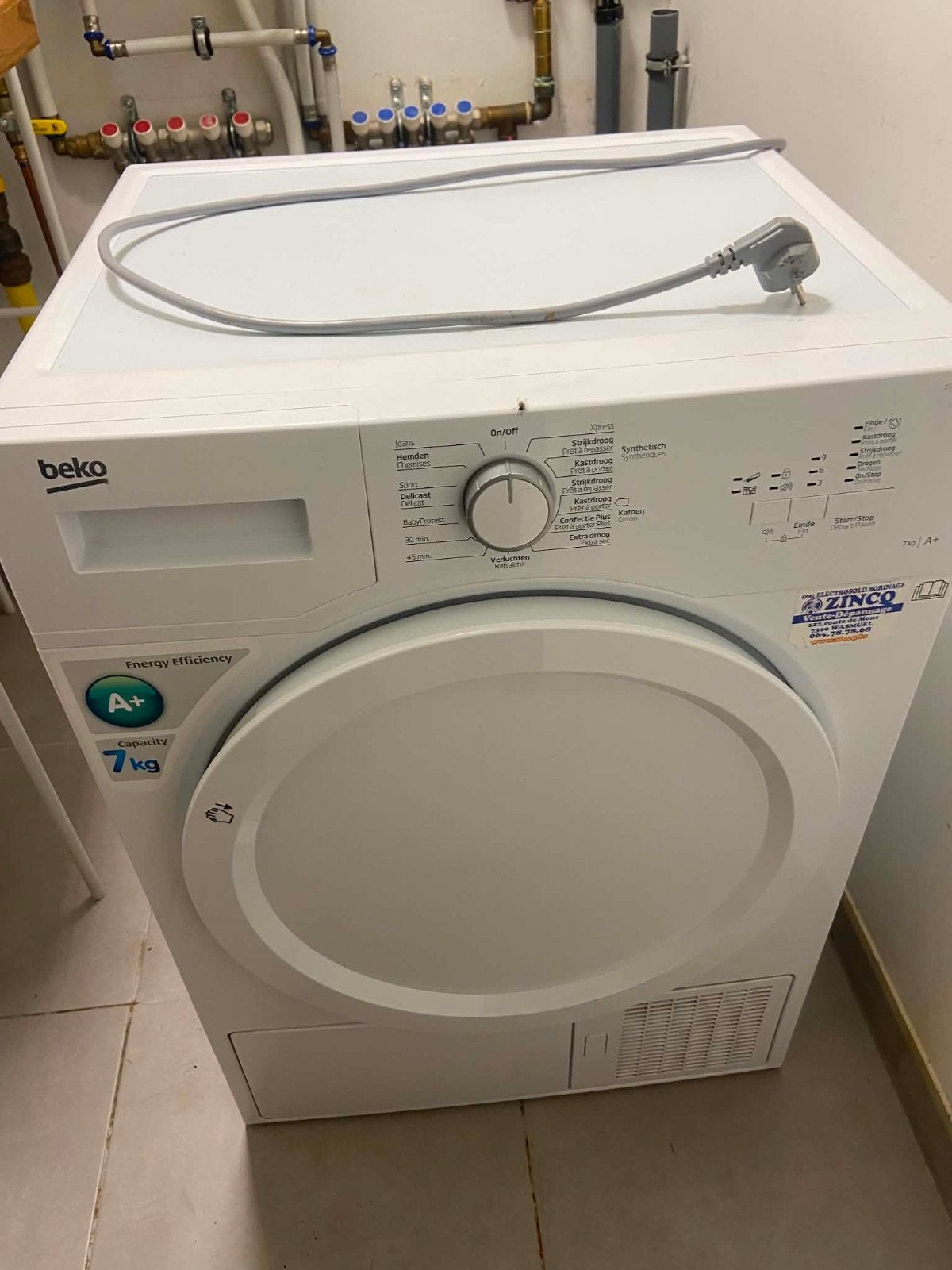 Sèche linge à condensation beko A+, Enlèvement, À condensation
