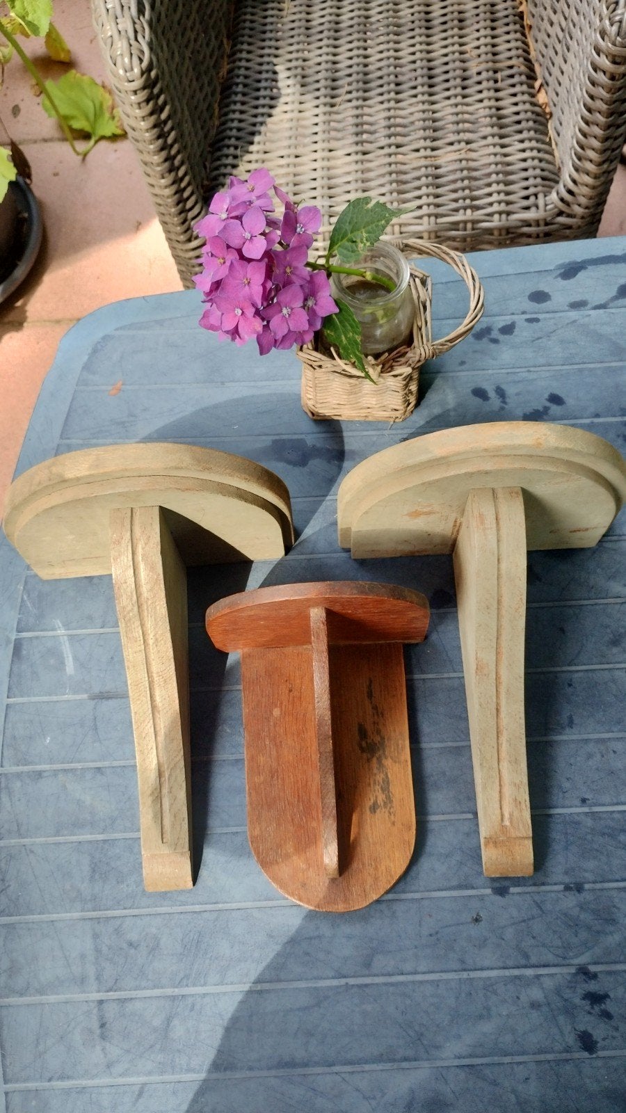 Houten schapjes consoles brocante, Antiek en Kunst, Ophalen of Verzenden