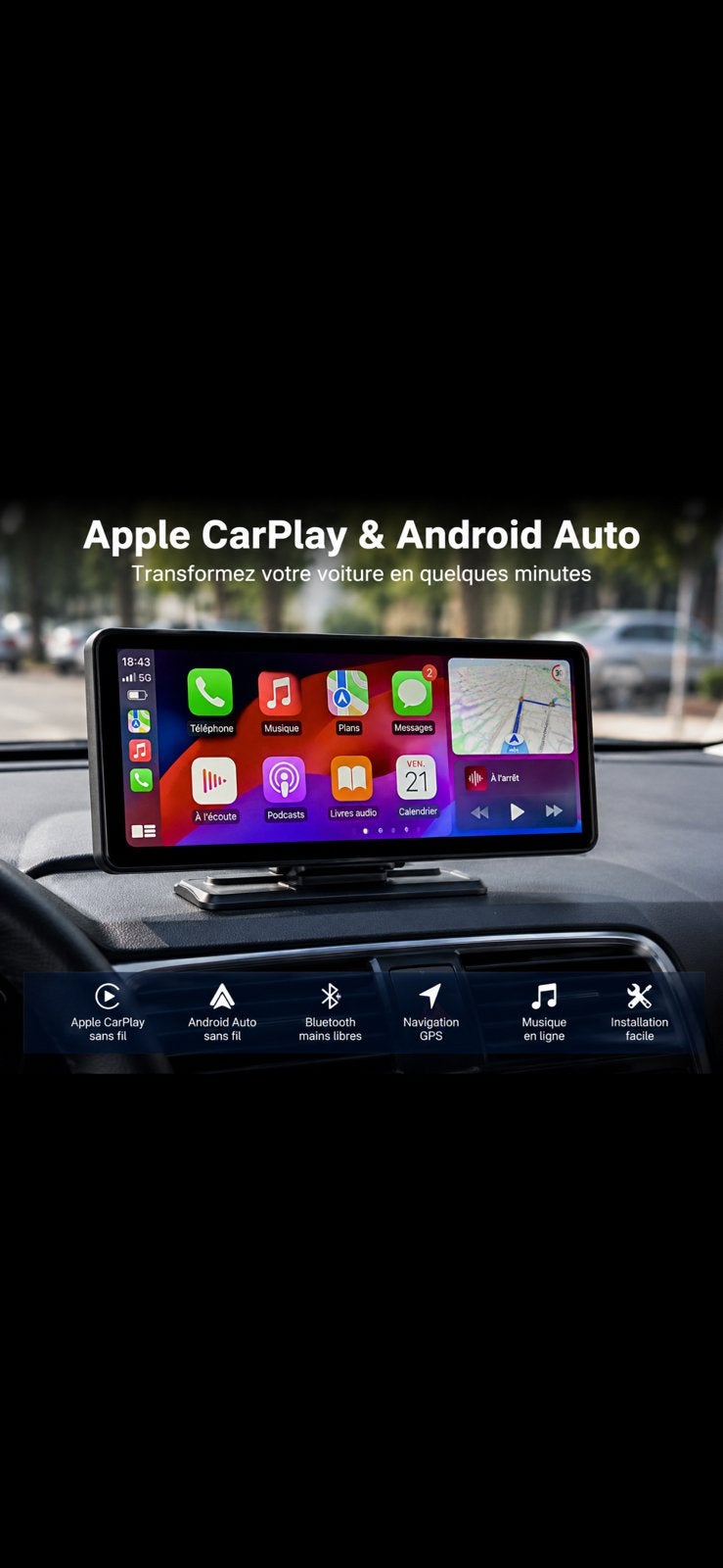 Apple CarPlay & Android Auto pour toutes les voitures, Auto diversen, Auto-accessoires, Nieuw, Ophalen of Verzenden