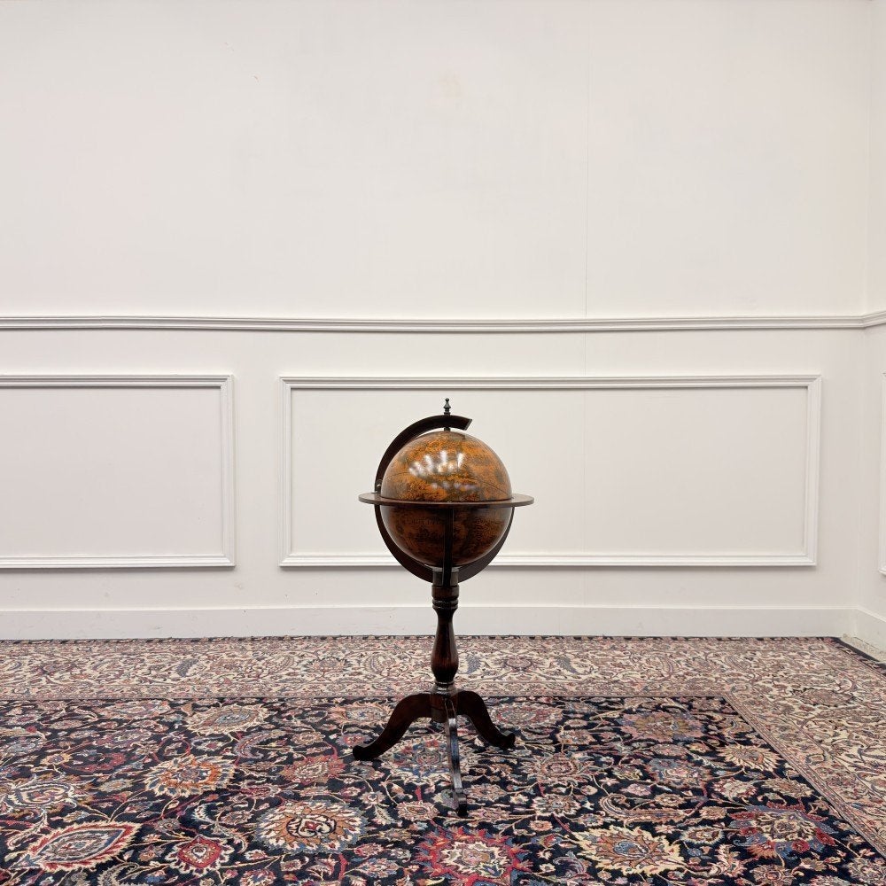 Klassiek Italiaanse Drankglobe Wereldbol Vloermodel, Antiek en Kunst, Ophalen of Verzenden