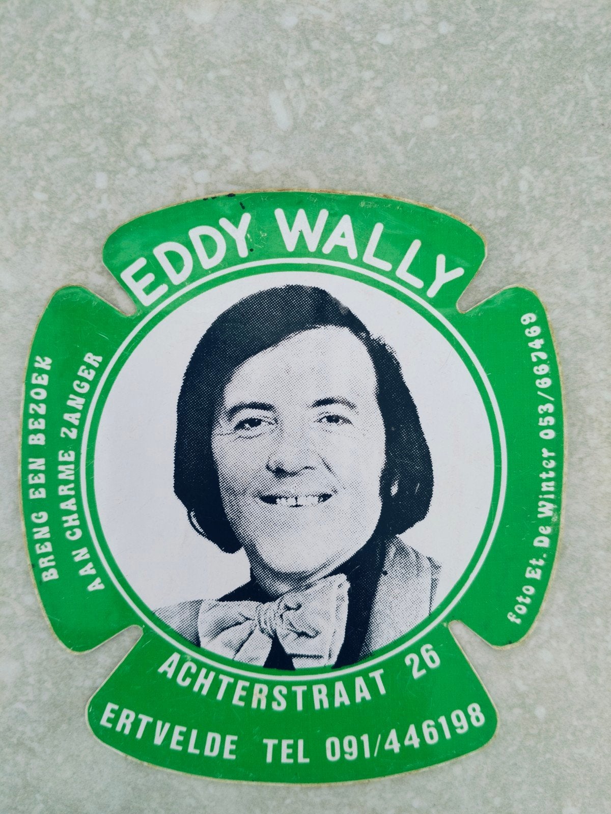 Oude vintage sticker Eddy Wally, Enlèvement ou Envoi