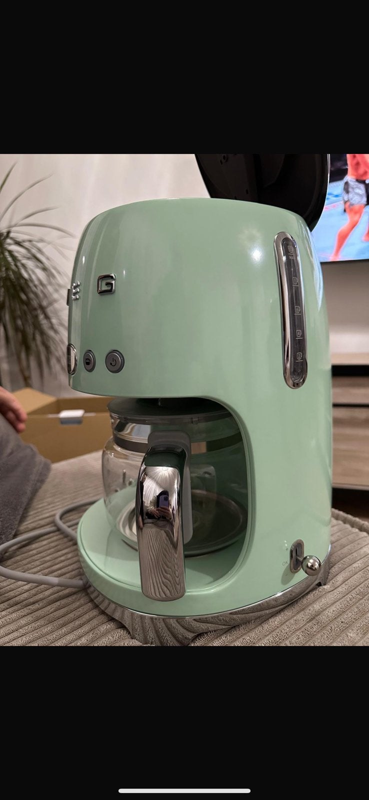 Groene koffiemachine Smeg, Enlèvement, Comme neuf, Cafetière