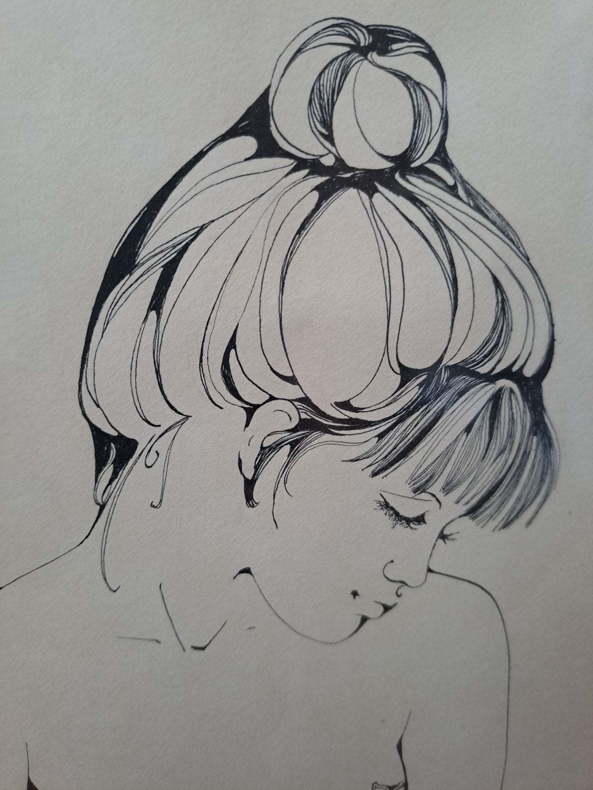 Dessin érotique vintage de Mietje Boonen, Antiquités & Art, Enlèvement