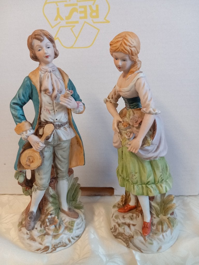 2 sculptures figurines porcelaine accessoires pour la maison, Enlèvement ou Envoi