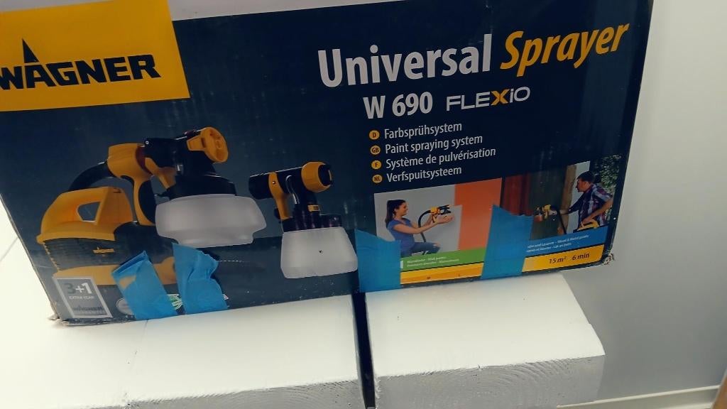 wagner w690 flexio verfspuit, Doe-het-zelf en Bouw, Ophalen of Verzenden, Zo goed als nieuw