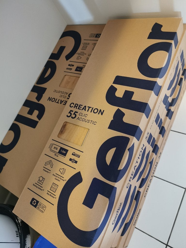 Parquet 11 paquets Gerflor 55 Clic Acoustic – 16,5 m², Neuf, 10 à 25 m², Enlèvement, Parquet bâtons rompus