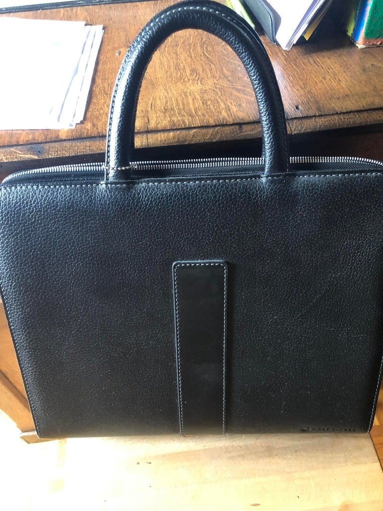 Lederen Schooltas/computertas, 35 à 45 cm, Comme neuf, Enlèvement, Moins de 50 cm