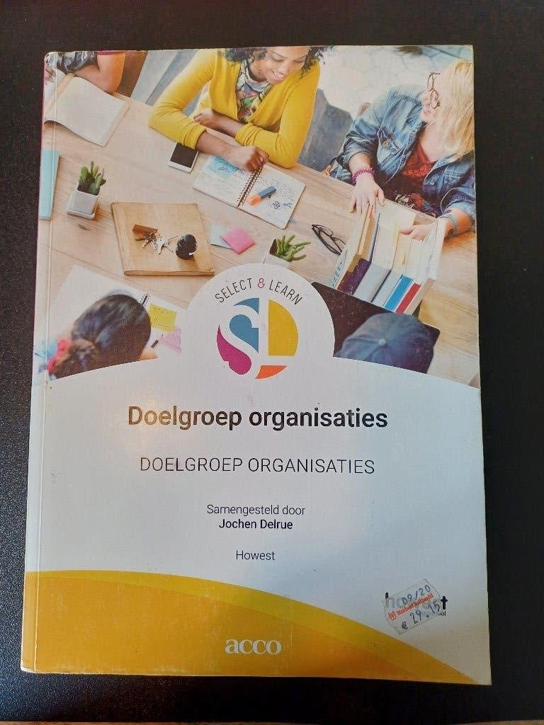 Doelgroep Organisaties, Jochen Delrue, Ophalen of Verzenden, Zo goed als nieuw, Hogeschool