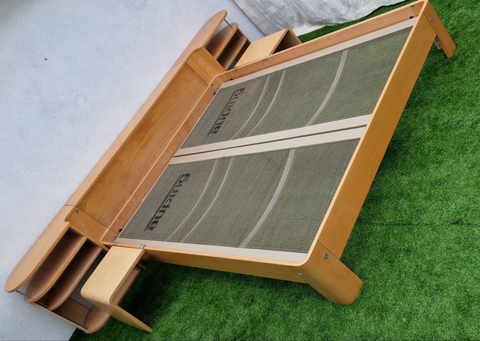 Auping Auronde Bed 180x200cm met Achterwand en Nachtkastjes, Enlèvement ou Envoi, Auping