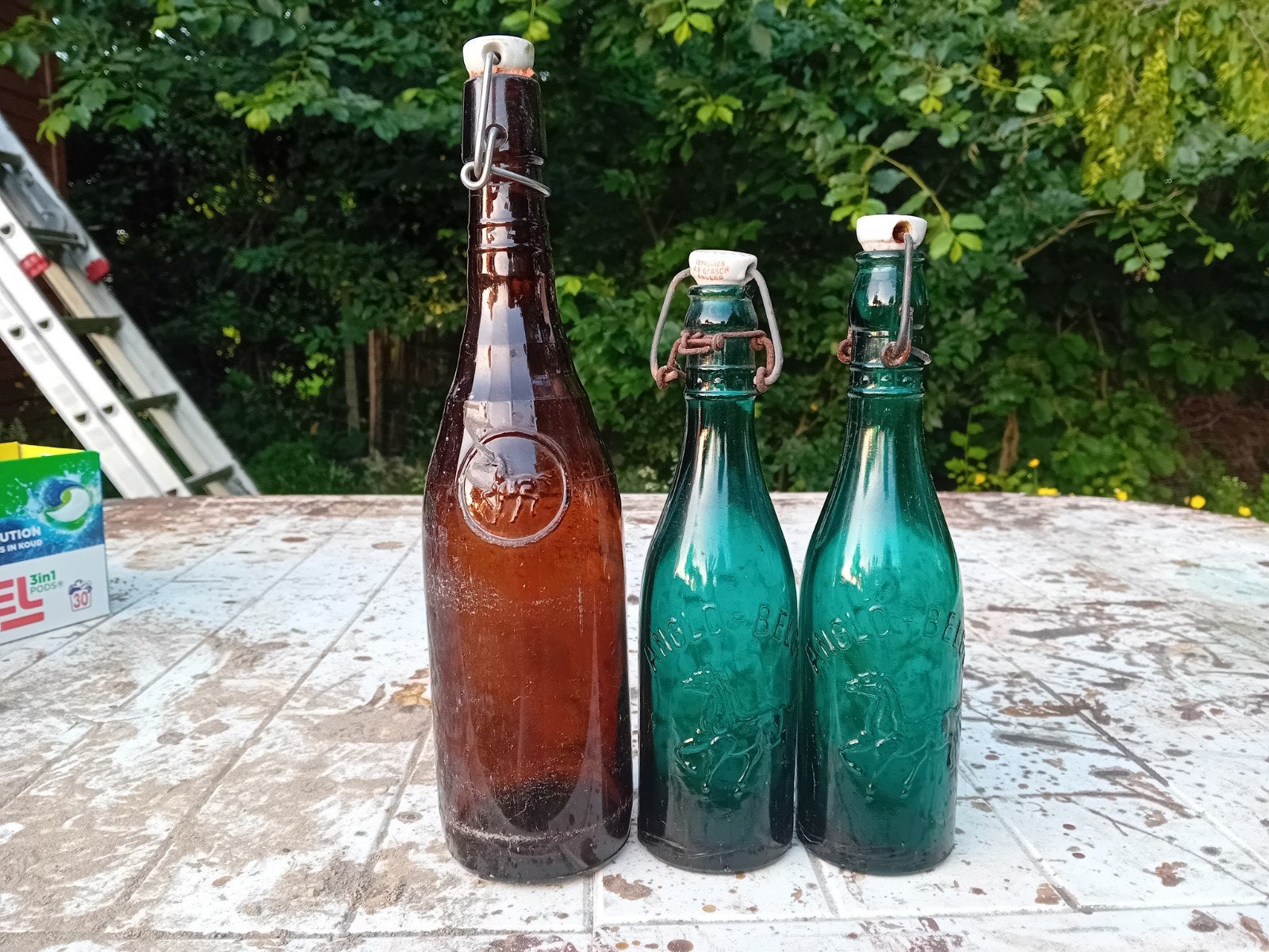 Oude vintage bierflessen brouwerij Anglo Belge Zulte, Enlèvement ou Envoi