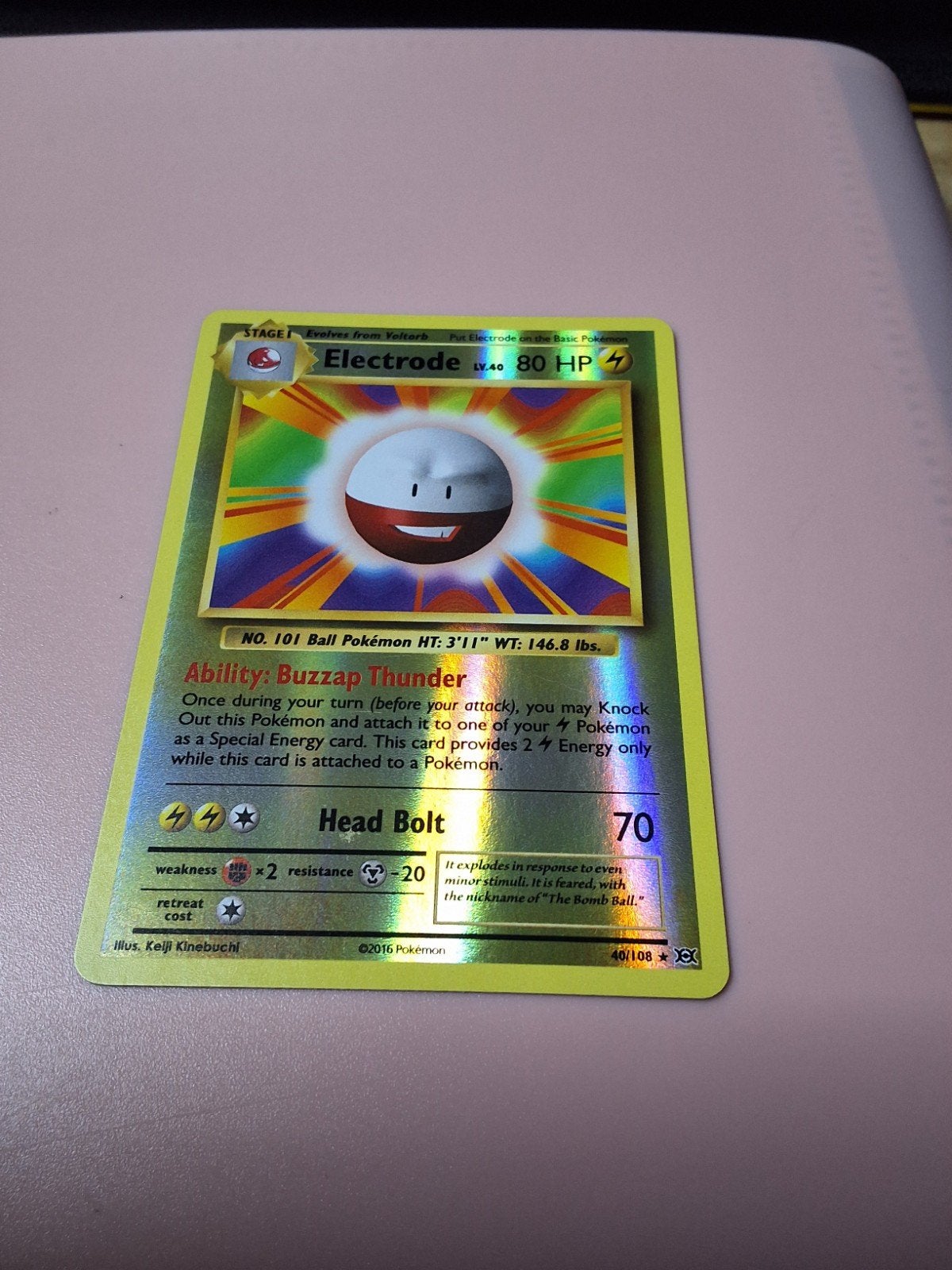 Electrode 40/108 - XY Evolutions (2016) - Reverse Holo, Ophalen