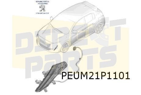 Peugeot 2008/ 208 dagrijlamp L (witte behuizing) Origineel!, -, Verzenden, -, Nieuw
