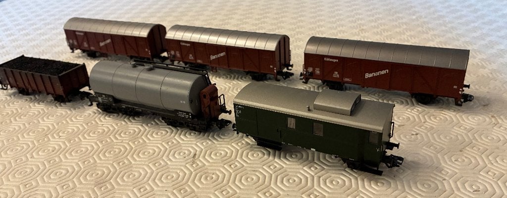 Marklin set van 6 goederenwagens voor stomers/oudere locs, Ophalen of Verzenden, Gebruikt