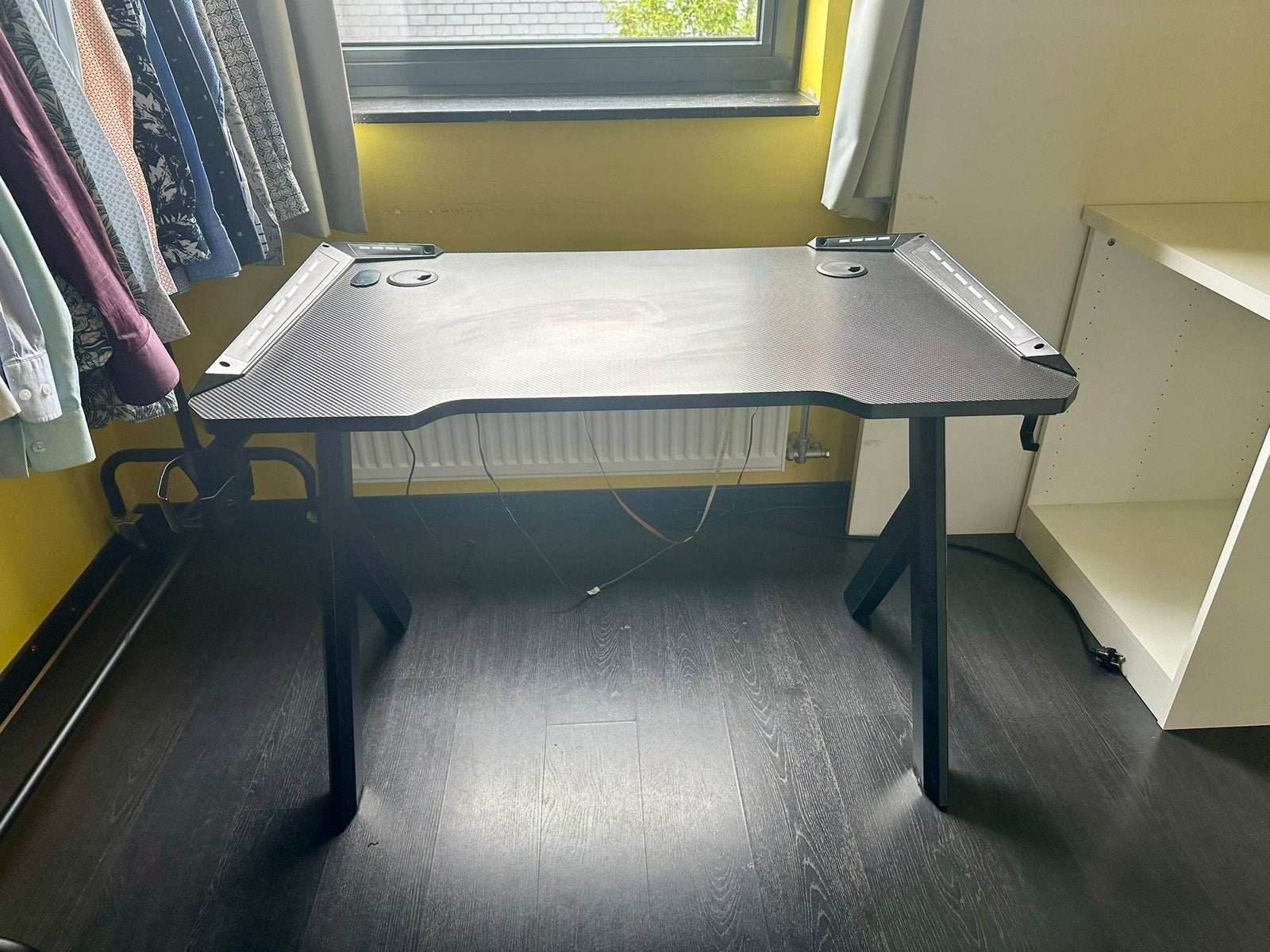 Polaza gaming bureau - stevig - zwart/carbon, Huis en Inrichting, Ophalen, Zwart, Zo goed als nieuw, 60 cm