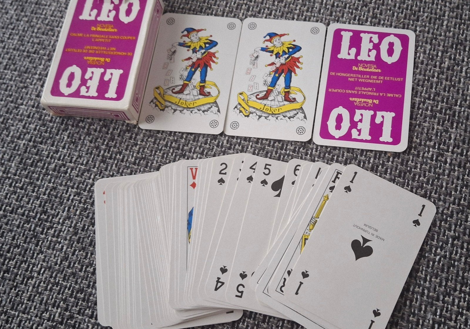 Speelkaarten snoep Leo met 2 jokers, Ophalen of Verzenden, Zo goed als nieuw, Speelkaart(en)