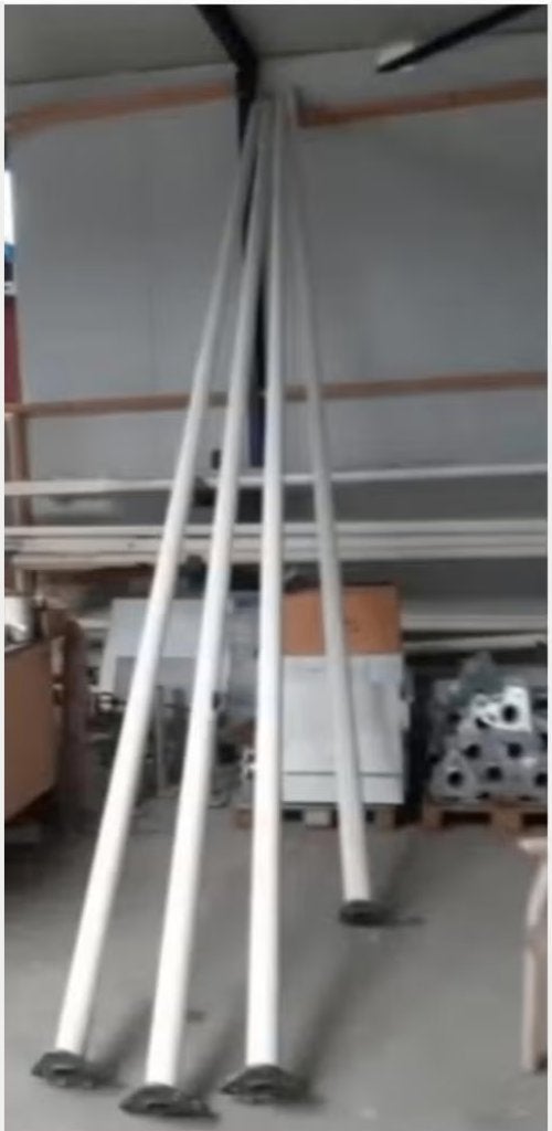 Set van 2 Aluminium Vlaggenmasten, Diversen, Vlaggen en Wimpels, Gebruikt, Ophalen