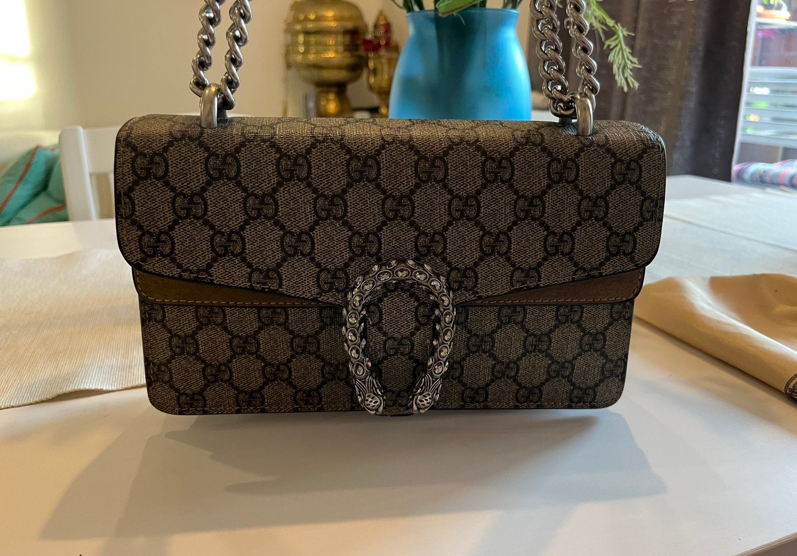 Gucci, Handtassen en Accessoires, Tassen | Damestassen, Ophalen, Zo goed als nieuw, Beige