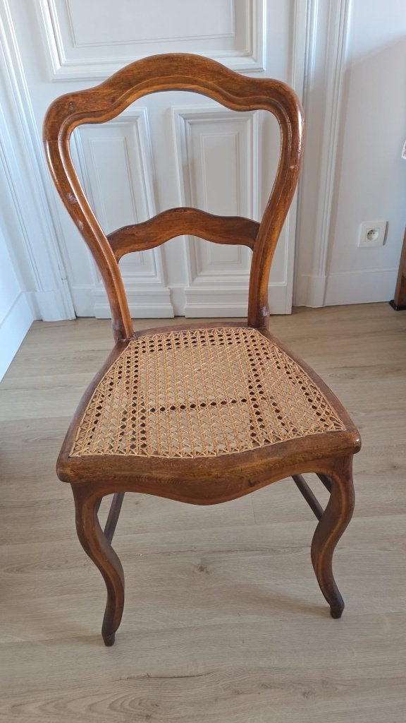 6 chaises anciennes en bois, style Louis-Philippe, Antiquités & Art, Enlèvement