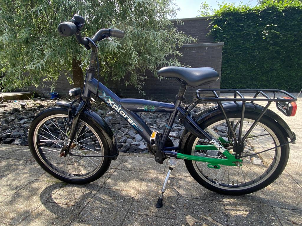 Kinderfiets Loeki Explorer 20 inch, Ophalen, Velgrem, 20 inch, Handrem