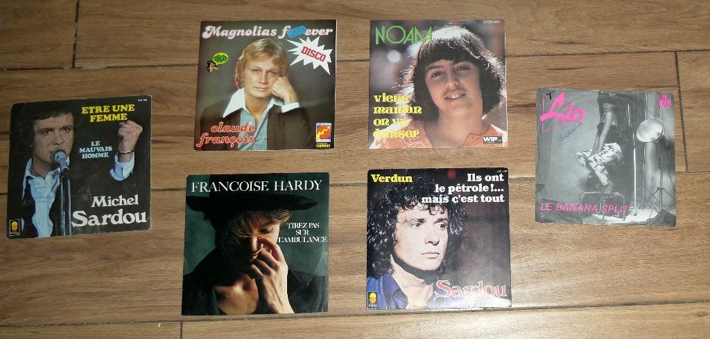 45 tours - Sardou, Claude François & Noam & Françoise Hardy, CD & DVD, Vinyles | Autres Vinyles, Enlèvement ou Envoi