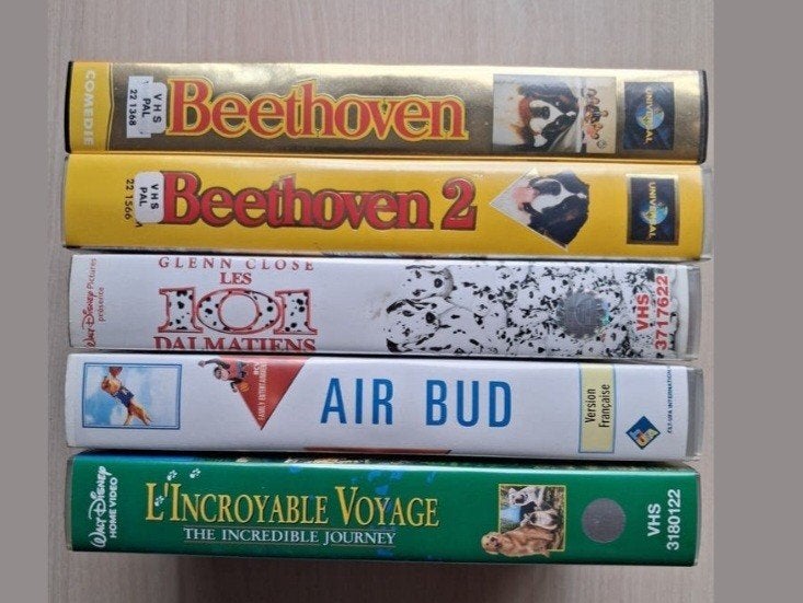 Lot de 5 Films en cassettes VHS, Ophalen, Gebruikt, Alle leeftijden, Frans