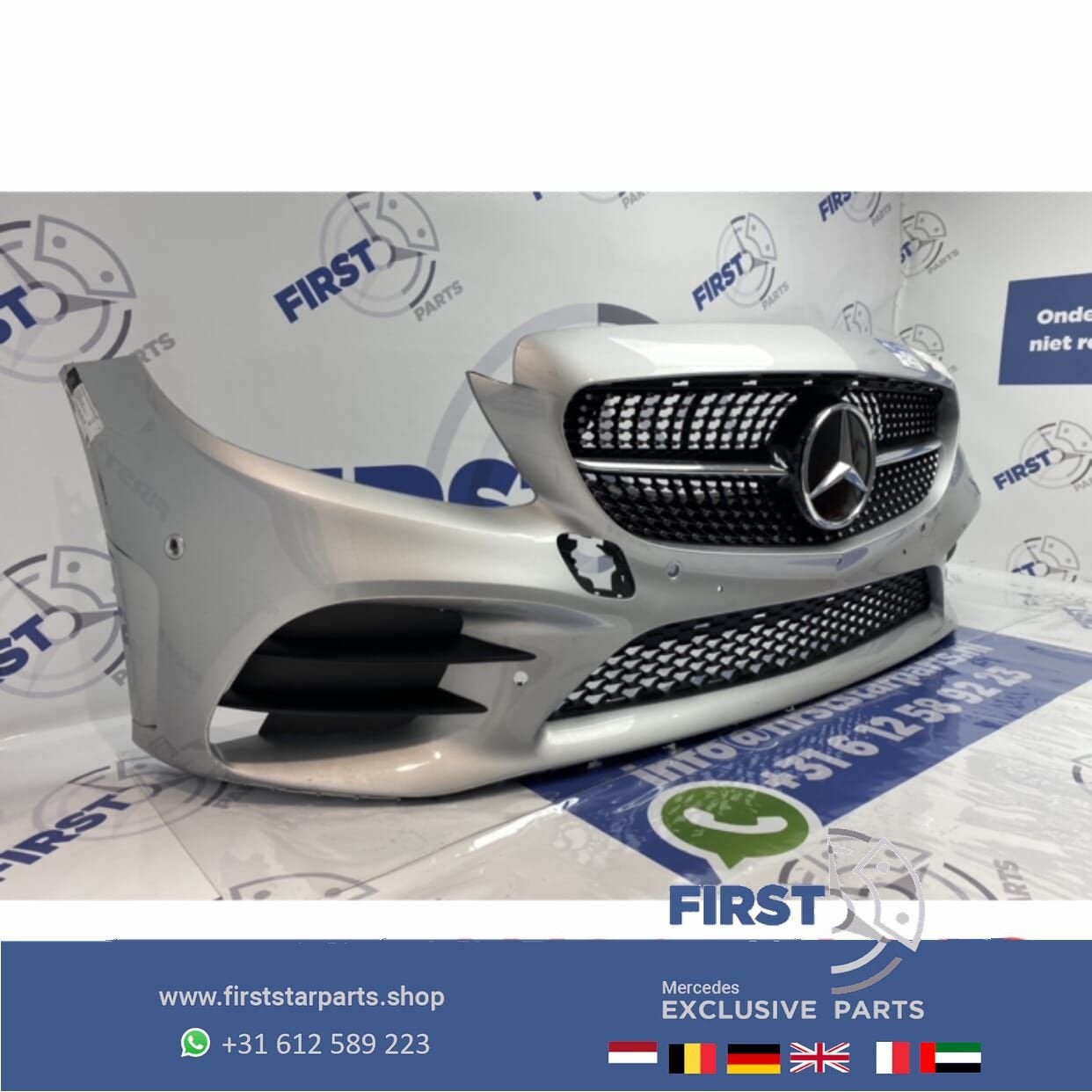 W205 C205 FACELIFT AMG VOORBUMPER COMPLEET 2014-2021 GRIJS o, Utilisé, -, Avant, -