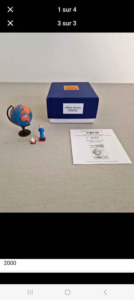 Figurine  mapmonde pixi tintin, Enlèvement ou Envoi, Neuf