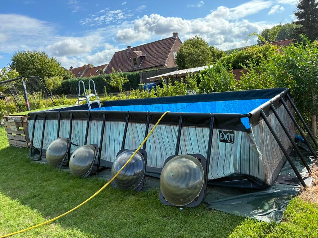 Exit zwembad 540x250x122cm met zandfilterpomp en warmtebol, Ophalen, Zo goed als nieuw