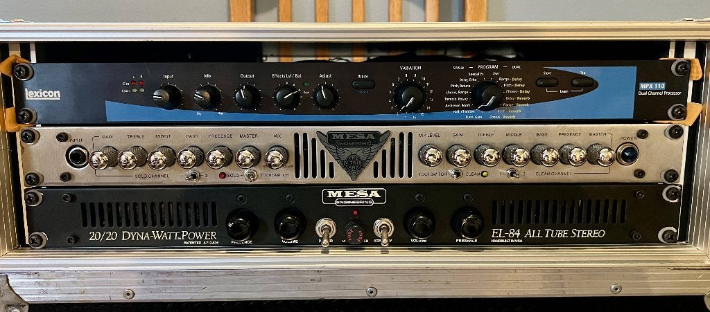 Mesa Boogie 2:20 Dynawatt + V-Twiw Rack et autres..., Enlèvement ou Envoi, Utilisé, Guitare, Moins de 50 watts