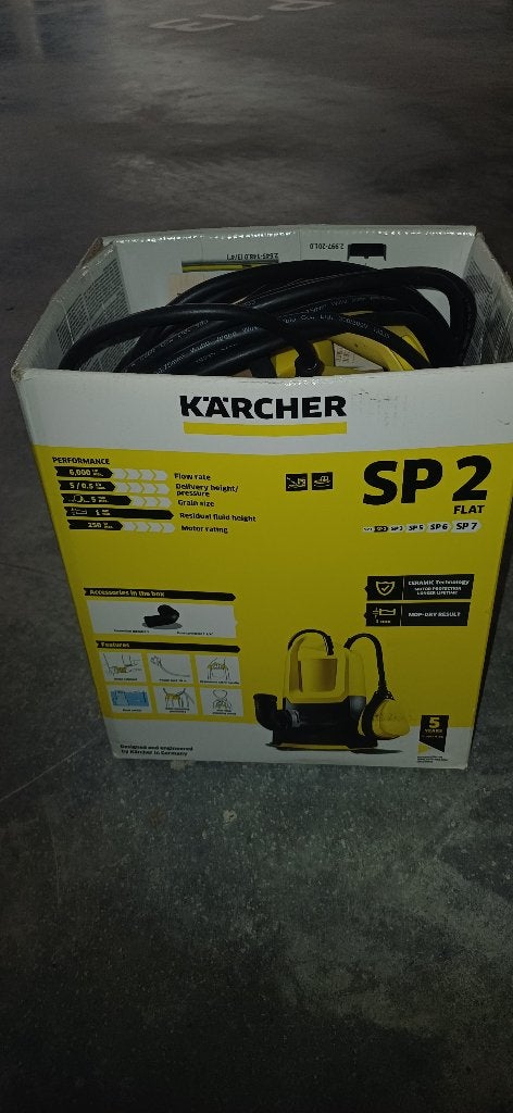 Dompelpomp Karcher SP2 Flat, Tuin en Terras, Ophalen, Zo goed als nieuw, Elektrisch, Dompelpomp