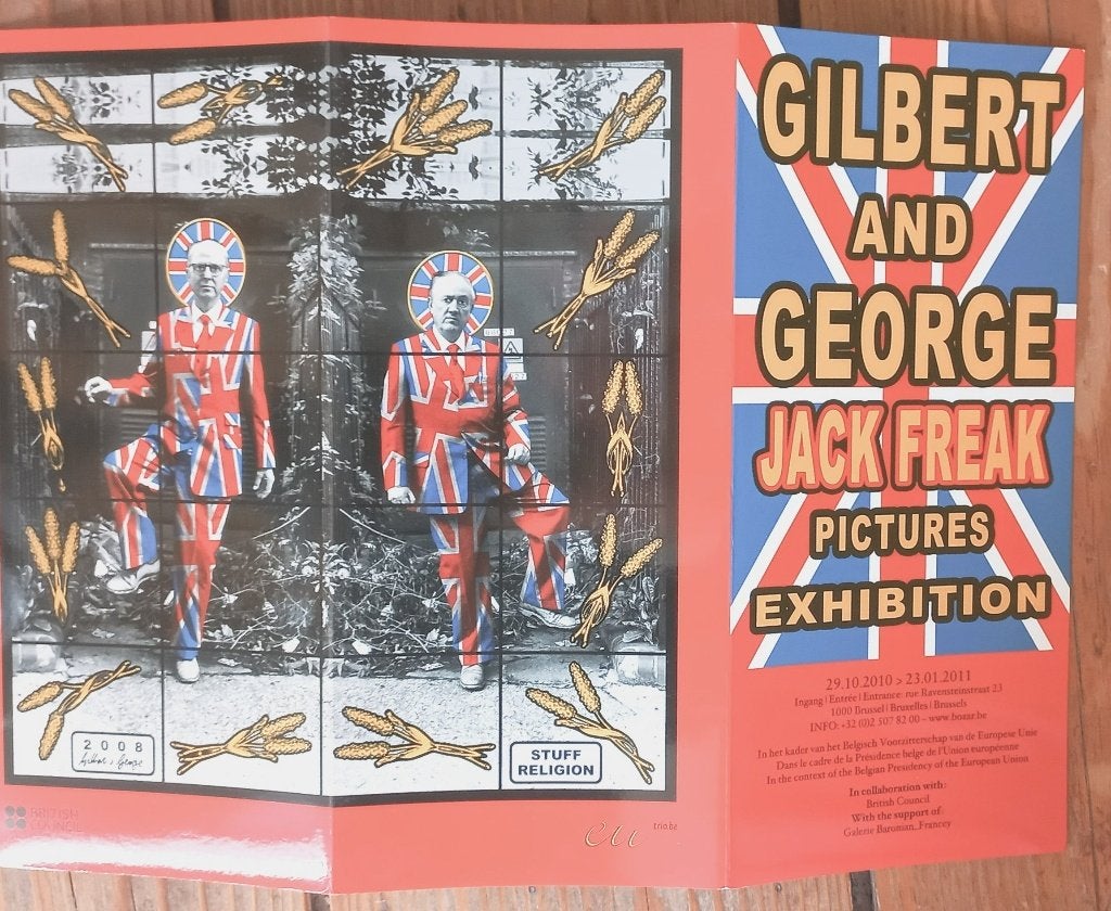 Gilbert & George Jack Freak invitatie Bozar Brussel 2010, Verzenden
