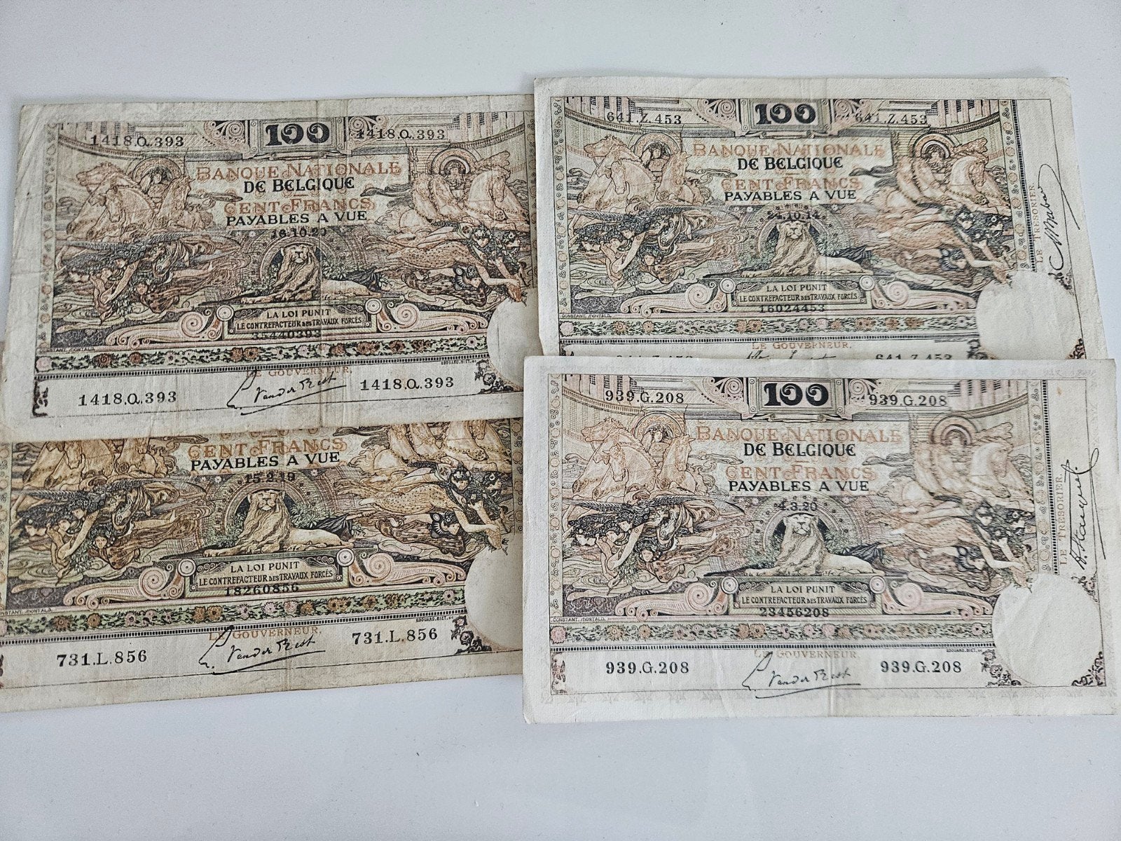 Billets de 100 francs, Enlèvement ou Envoi