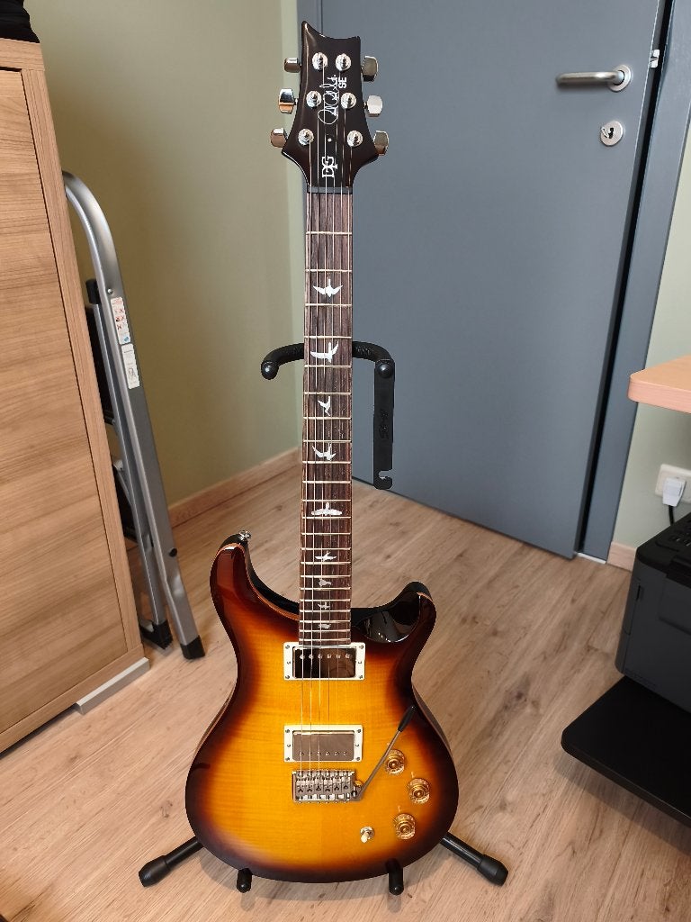 PRS SE DGT Birds McCarty Tobacco Sunburst, Ophalen, Zo goed als nieuw, Solid body