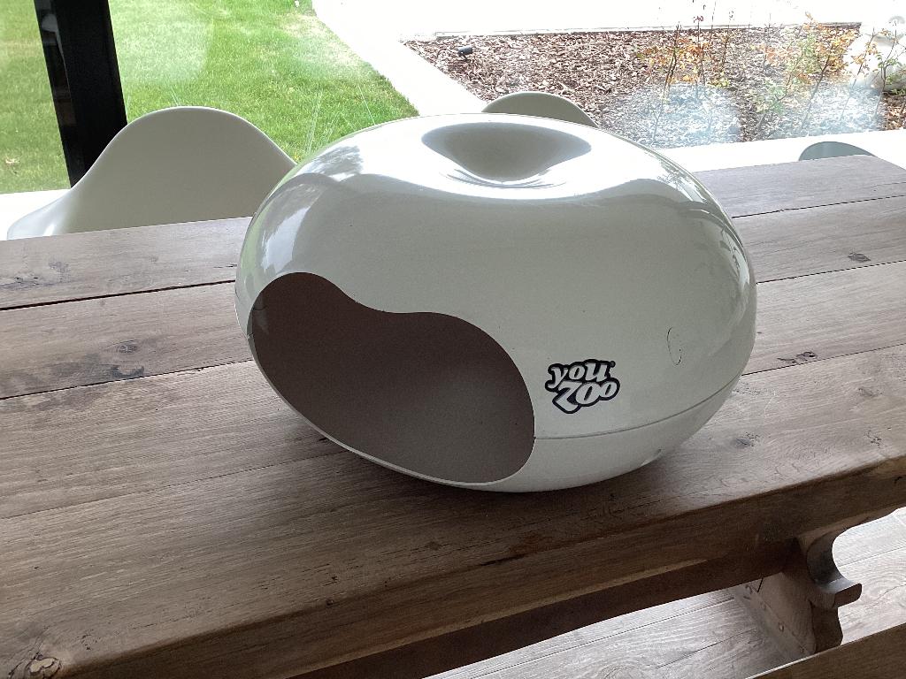 Kattenmandje ‘donut’, Dieren en Toebehoren, Ophalen of Verzenden, Gebruikt, Polyester