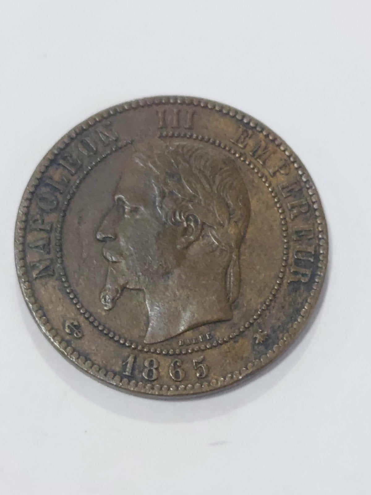 10 cent 1865a Frankrijk, Postzegels en Munten, Ophalen of Verzenden, Frankrijk, 10 cent