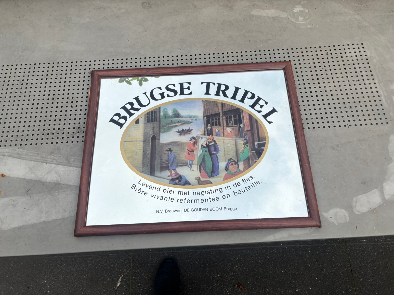 Retro Spiegel Brugse tripel, Verzamelen, Ophalen, Gebruikt