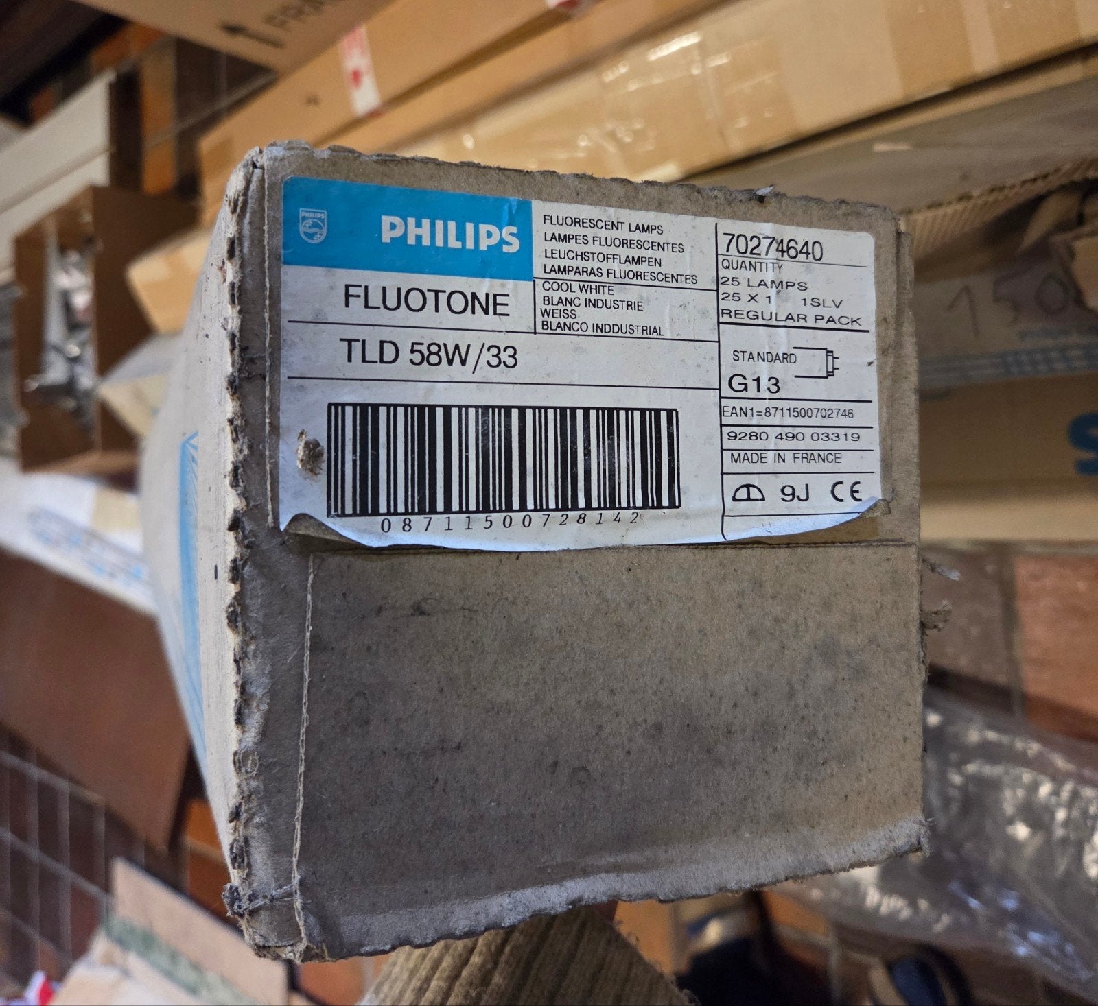 50 stuks Philips Flutone TL-D 58W/33 Tl-buizen – Koel wit, G13 (TL), Nieuw, Ophalen, Philips