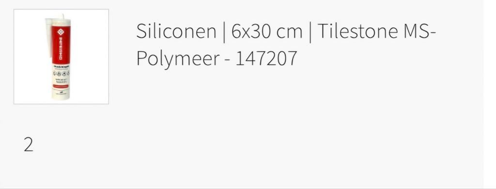 Silicone blanc - polymère Tilestone MS 6x30cm, Enlèvement, Neuf