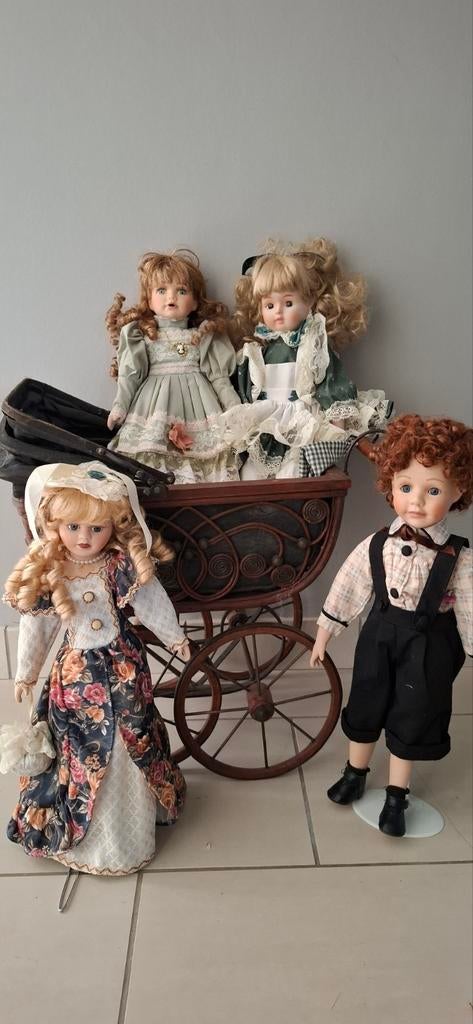 4 porseleinen poppen 50cm voor € 80, Ophalen of Verzenden