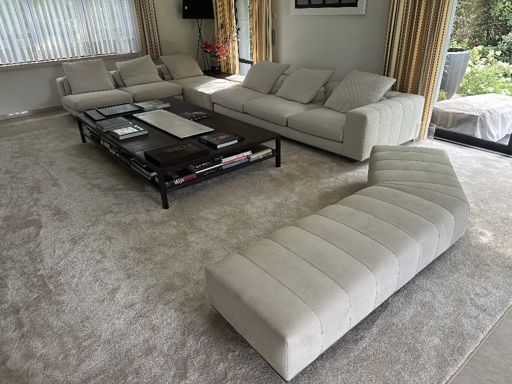Minotti zetel grote opstelling nieuwstaat, Ophalen, Zo goed als nieuw, Stof, 300 cm of meer