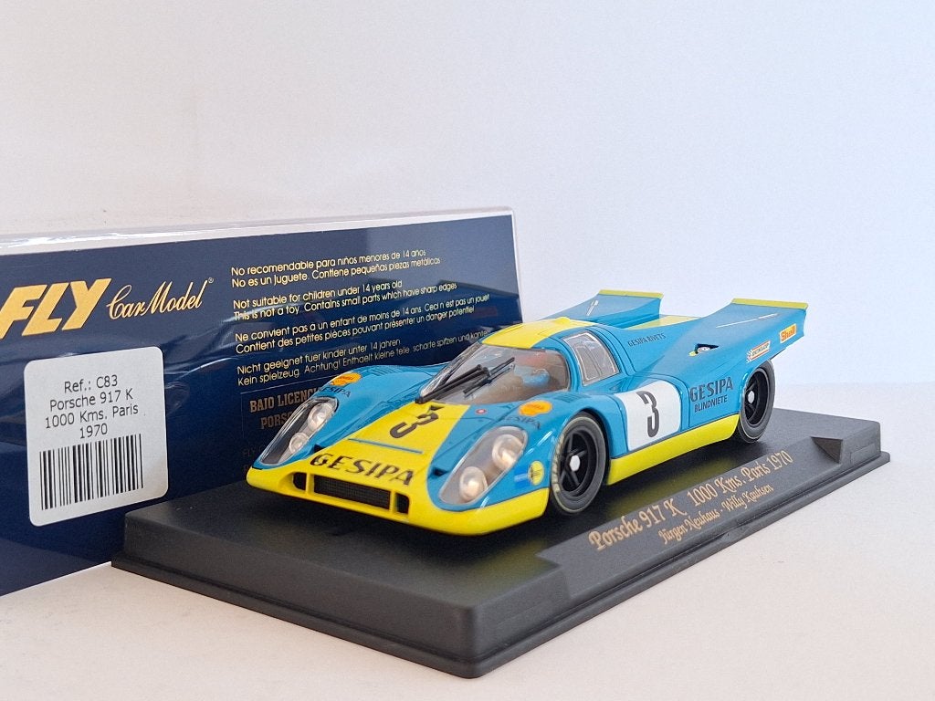 Fly Porsche 917 K 1000 Km Paris 1970 #3 Jurgen Neuhaus C83, Enfants & Bébés, Neuf, Autres marques, Électrique, Enlèvement ou Envoi