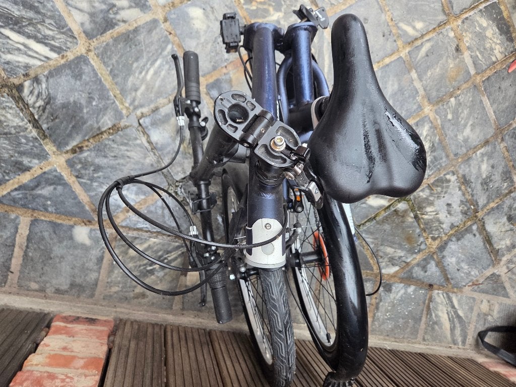 Vélo pliant B'Twin Tilt 500 Decathlon – Bleu Marine – Neuf, Neuf, Autres marques, Vitesses, Frein sur jante